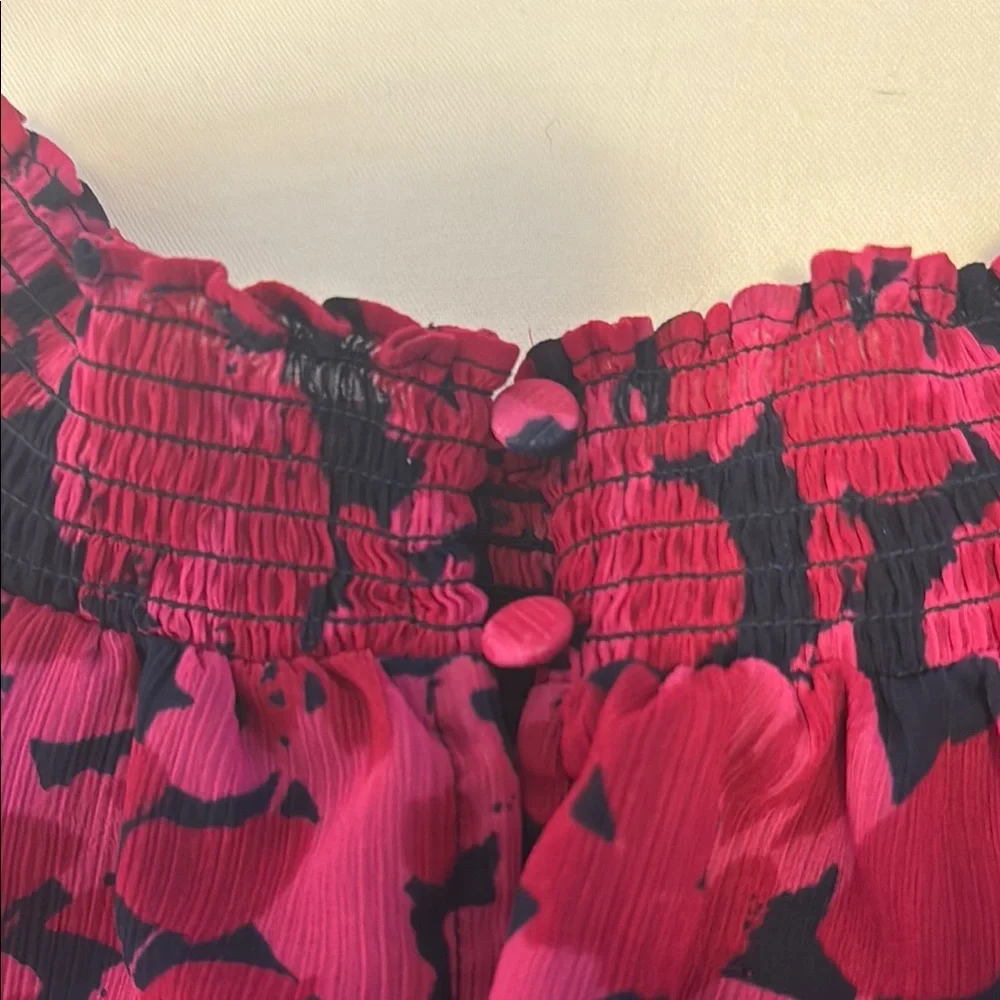 J. Crew Factory Red and Black Ruffled Sheath Dress - Picture 5 of 11